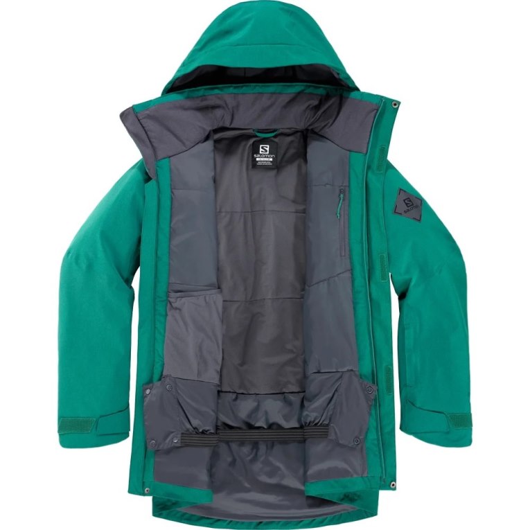 Chaquetas De Esquí Salomon Stance Cargo Insulated Encapuchado Hombre Verdes | MX FWEX230